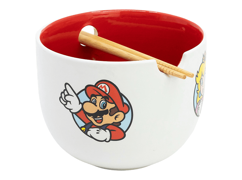 Bol de Ramen "Sherwood Super Mario" con palillos, 500 ml