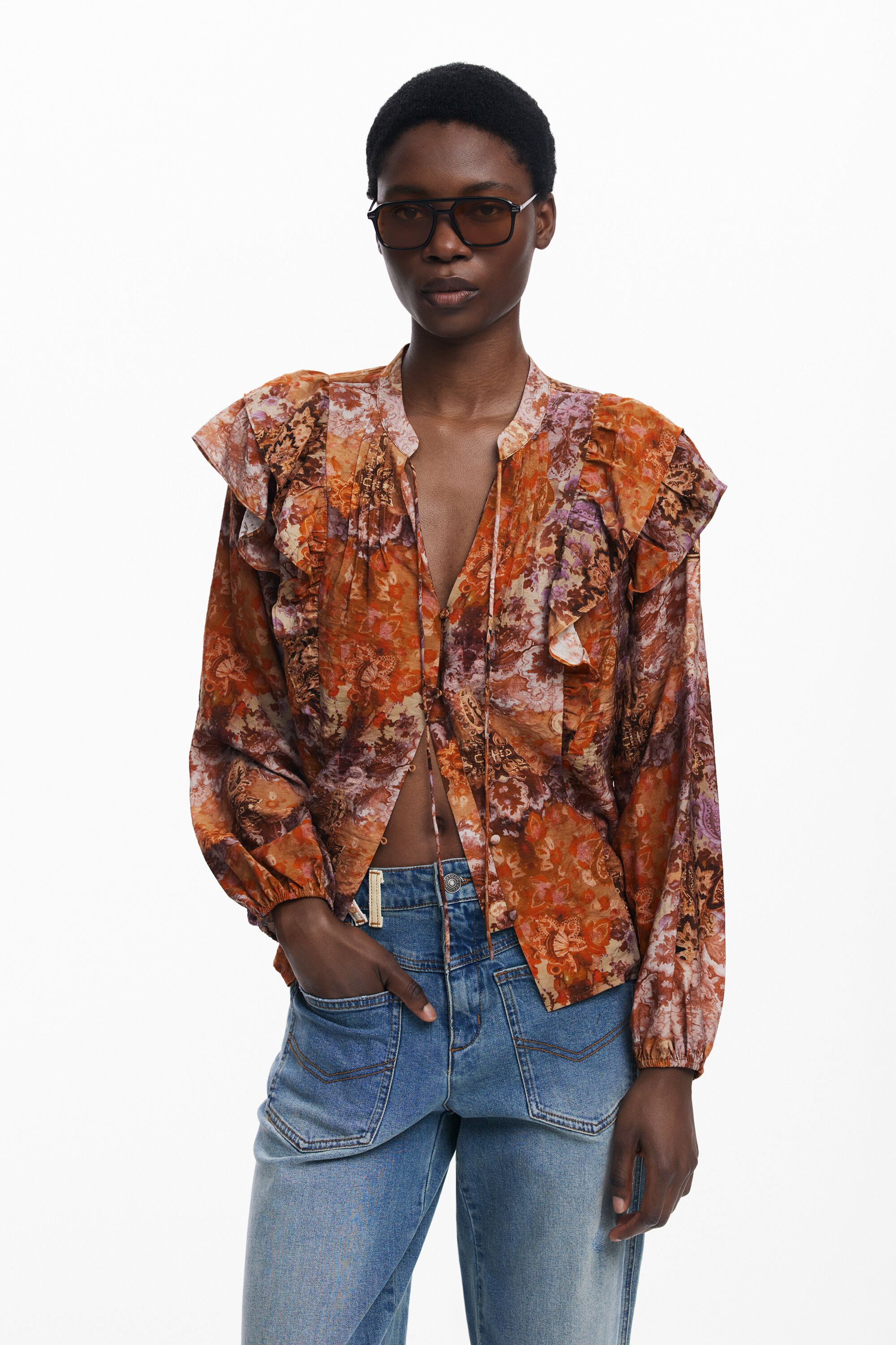 Desigual Blusa romántica paisley fehombre