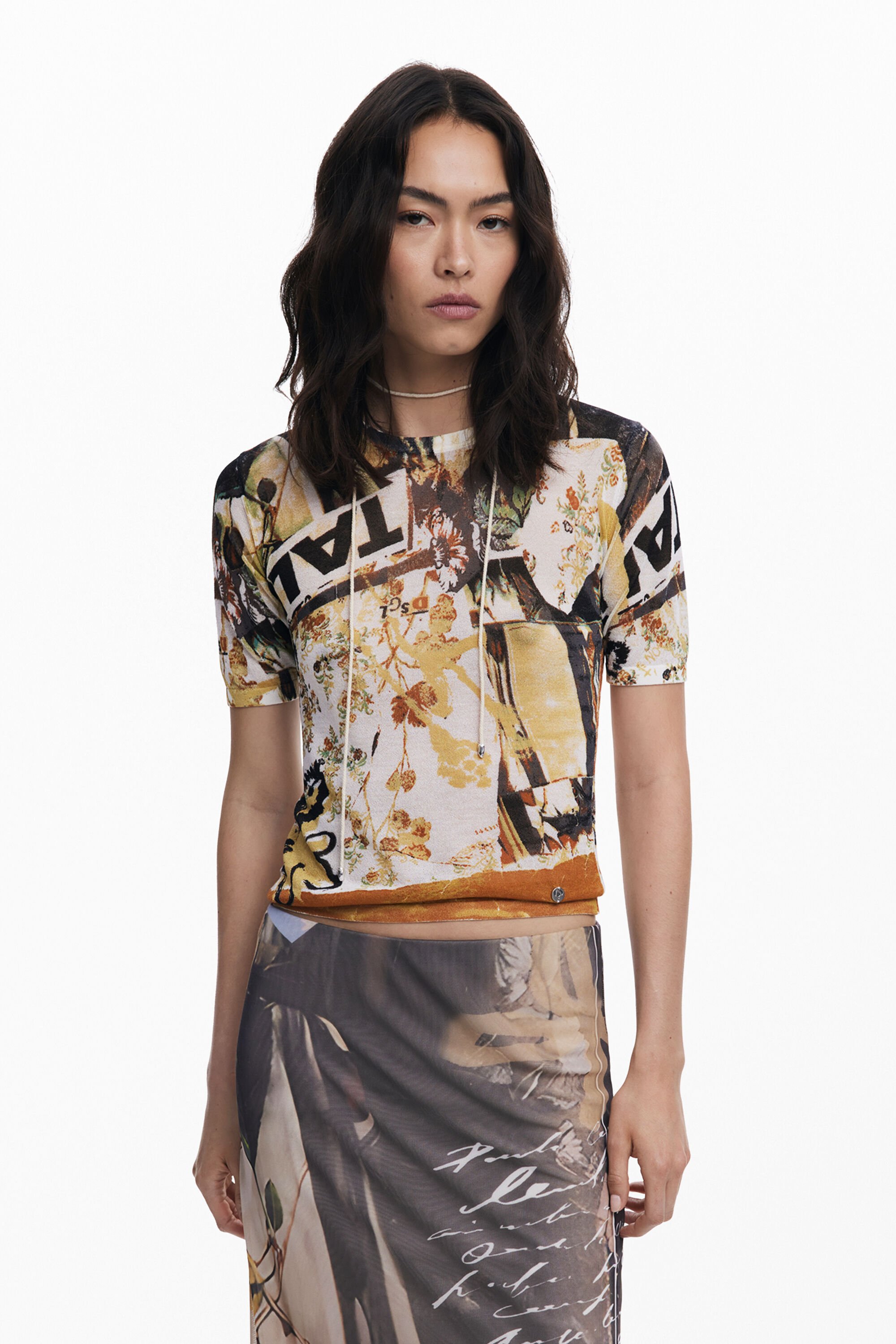 Camiseta tricot Collage fehombre