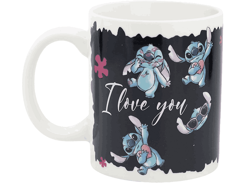 Taza "I love you" Lilo & Stitch, Cerámica, 325 ml