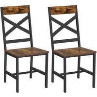 Set de 2 Sillas de Comedor Ergonómicas Estilo Industrial