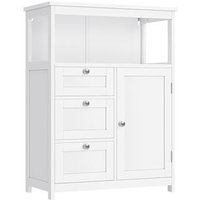 Armario Vintage Blanco con 3 Cajones y Balda Ajustable
