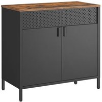 Aparador de Metal con Puertas Magnéticas y Estante Ajustable