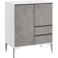 Mueble para TV con 2 compartimentos, 2 puertas, estantes y 2 cajones