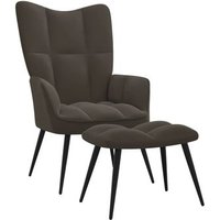 Sillón De Relax con Taburete Terciopelo