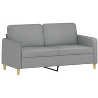 Sofá de 2 plazas tela gris claro 140 cm CFW10136