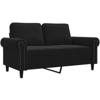Sofá De 2 Plazas Terciopelo Negro 120 Cm Cfw66002