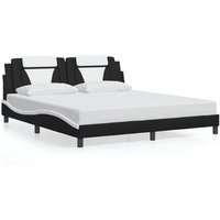 Cama Doble con Cabecero de Cuero Sintético