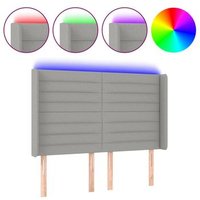 Cabecero Cama con LED Panel de Tela 147x16x118/128 cm CFW3660864