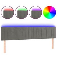 Cabecero Cama Con Led Terciopelo Panel 160x5x78/88 Cm