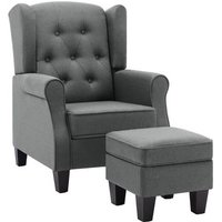 Sillón de salón con reposapiés