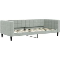 Sofá Cama Individual 90x190 Cm Terciopelo Gris Claro