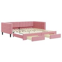 Sofá Cama Nido Terciopelo Rosa 100x200 Cm