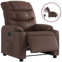 Sillón Reclinable Eléctrico de Cuero Sintético CFW53916