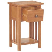 Mesa Revistero con Cajón Madera Maciza de Roble 35x27x55 cm CFW508970
