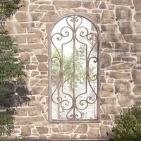 Espejo Decorativo de Jardín de Hierro 100x45 Cm