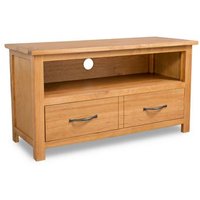 Mueble de TV de Madera Maciza de Roble 90x35x48 cm (CFW884483)