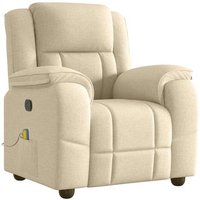 Sillón de Masaje Reclinable de Tela Crema CFW467408