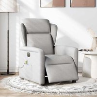 Sillón reclinable de masaje eléctrico con tela gris