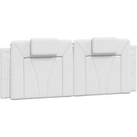 Cabecero Cama 140 cm Cuero Sintético Blanco