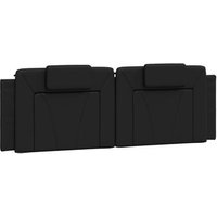 Cabecero Cama 160cm Cuero Sintético Negro