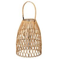Farol Bambú y Metal Natural 29x29x42 cm