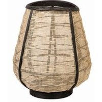 Farol Bambú Lino Natural 33x33x39,5 Cm