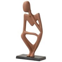 Figura Decorativa Aluminio Naranja 17x10x37 Cm