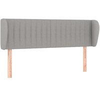 Cabecero de Cama Panel de Tela Gris Claro 147x23x78/88 Cm