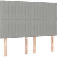 Pack 4 Uds Cabeceros Cama Panel Tela Gris
