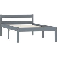 Estructura de Cama Individual de Madera Maciza de Pino 90x200 Cm