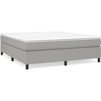 Estructura de Cama Matrimonial Tela Gris Claro 180x200 Cm