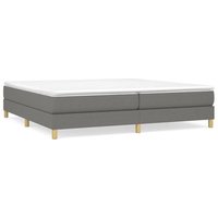 Cama Matrimonial Estructura Box Spring Tela Gris Oscuro 200x200 Cm