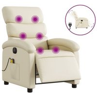 Sillón De Masaje Eléctrico Reclinable con Cuero Sintético