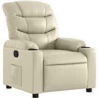 Sillón Reclinable de Cuero Sintético Cremacfw792361