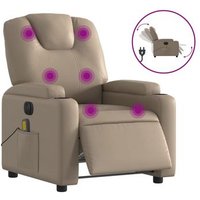 Sillón Reclinable Eléctrico de Masaje en Cuero Sintético