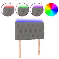Cabecero Cama Panel De Cabecera Con Led Gris Claro