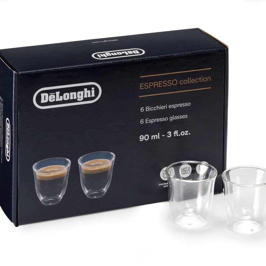 Juego de 6 Vasos de Doble Pared De'Longhi La Collezione Espresso 90 ml