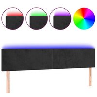 Cabecero de Cama con LED, Panel de Terciopelo 160x5x78/88 cm (CFW5273492)