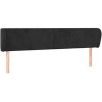 Cabecero Cama Terciopelo Negro 163x23x78/88 Cm