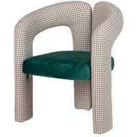 Silla Velvet Beige-Verde 66x61x76 Cm
