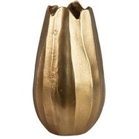 Florero de Aluminio Dorado 16x16x29 Cm