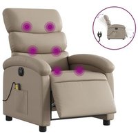 Sillón Reclinable de Masaje Eléctrico de Cuero Sintético