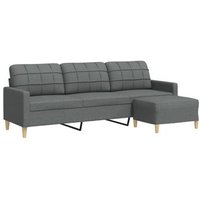 Sofá de 3 Plazas de Tela Gris Oscuro 210 cm CFW933791