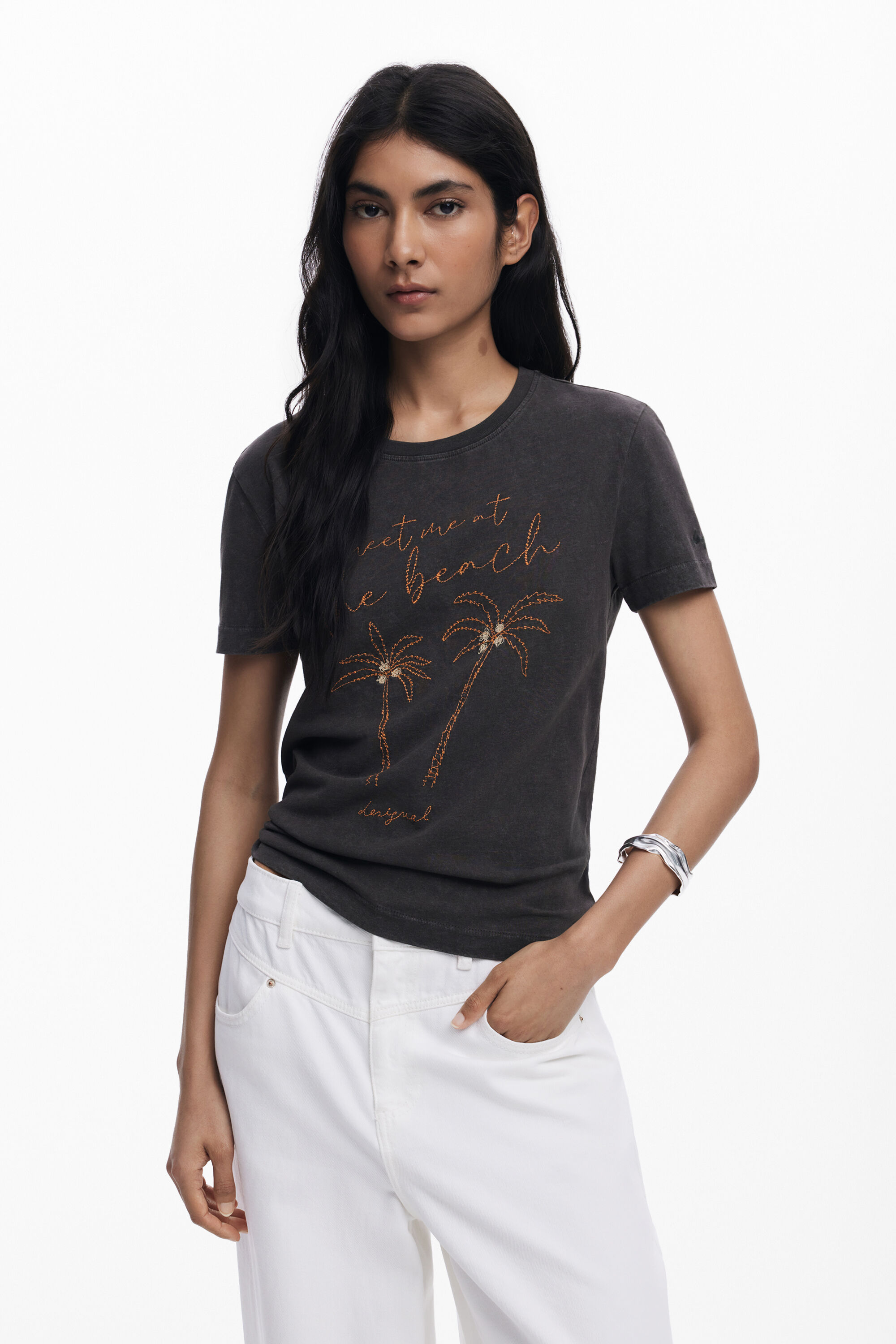 Camiseta Desigual Palmeras Fe Hombre Camiseta Desigual Palmeras Fe Hombre