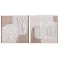 Set 2 Cuadros Decorativos Hecho a Mano 83x4x83 Cm