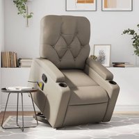Sillón Reclinable con Masaje de Cuero Artificial