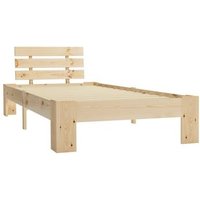 Cama Individual Estructura de Madera Maciza de Pino 90x200 cm CFW84815