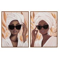 Set 2 Cuadros "Mujeres" Pintado A Mano 60x4x80 Cm Set 2 Cuadros "Mujeres" Pintado A Mano 60x4x80 Cm