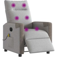 Sillón Reclinable Masaje Eléctrico Tela Gris CFW897819